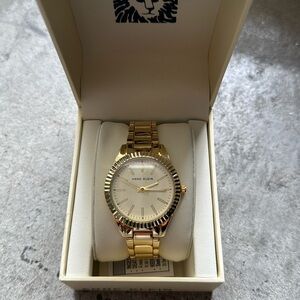 ANNE KLEIN AK/0021SASS gold TONE METAL WATCH